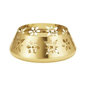 Georg Jensen Hand Polished 18K-Plated Snowflake Pillar Candleholder, Gold